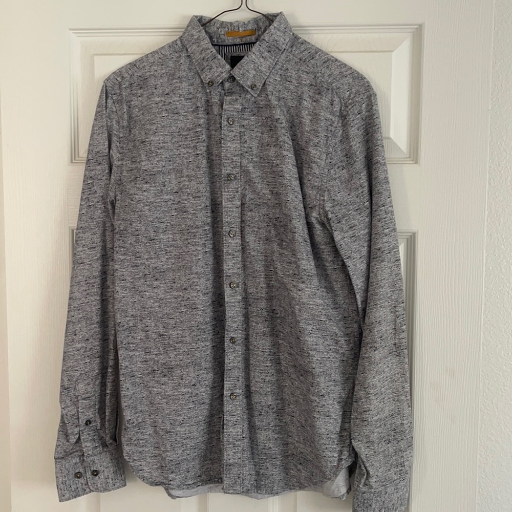 Denim & Flower button down long sleeve shirt